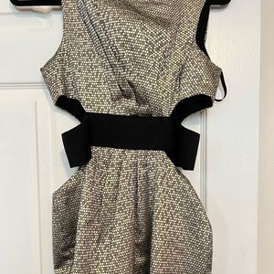 Black and Gold cut out dress
